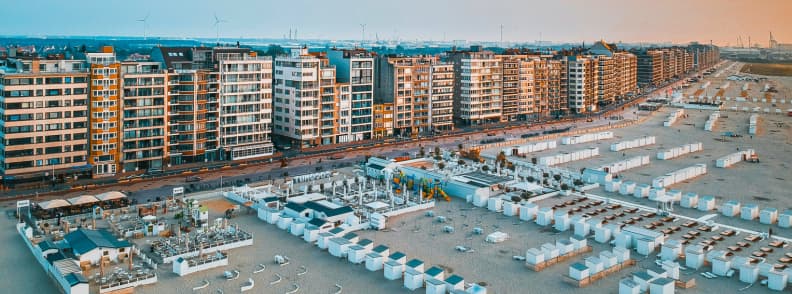 Knokke-Heist Belgian coast from above